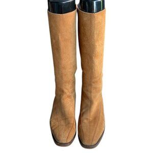 Gucci Vintage Suede Leather Boots Women’s‎ 36.5 US 6.5 Brown Designer Classic